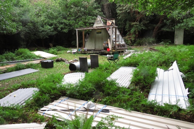 Eel Creek Hut Materials