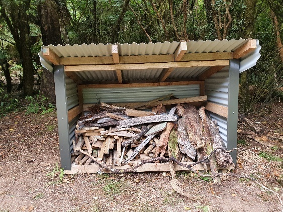 Eel Creek Hut Woodshed