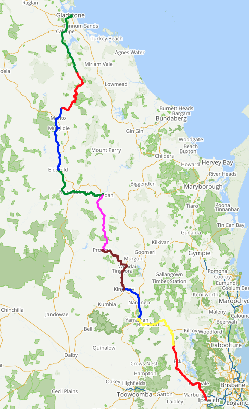 Great Queensland Rail Trail Map